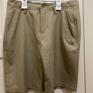 Under Armour Youths Khaki Flat Front Shorts NWT